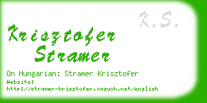krisztofer stramer business card